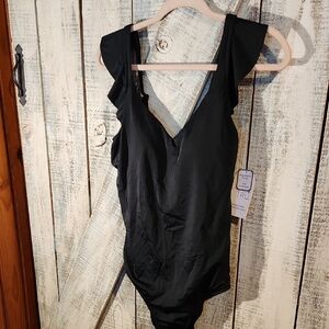 Time and Tru Black Women's One Piece Swimsuit